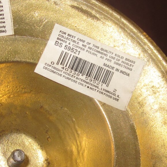 Vintage Solid Brass Candlestick Set of 2 - Picture 3 of 4